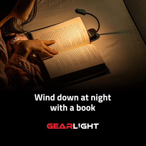 GearLight NiteOwl Book Light for Reading in Bed - 2 Small, Rechargeable LED Clip on Lights with 3 Lamp Modes and 360-Degree Adjustable Neck to Read at Night?