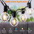 Bomcosy Patio Lights - Outdoor String Lights 30FT Smart Globe String Lights with Waterproof Shatterproof 15+1(Spare) G40 Led Bulbs, 2.4GHz Wi-Fi & Alexa Control Hanging Lights for Garden, Backyard