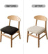 Genina Seat Covers for Dining Room Chair Seat Slipcovers Kitchen Chair Covers (Beige, 4 Pcs)