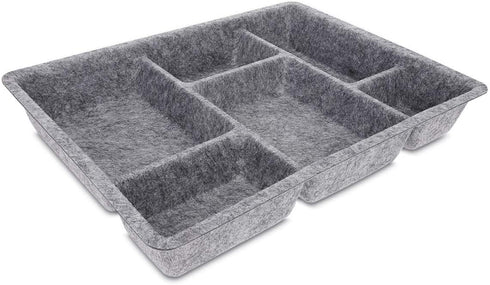 Navaris Felt Drawer Organizer Tray - Tidy Desk Drawers, Office Supplies, Jewelry, Cosmetics, Small Personal Items and Accessories - Storage Insert