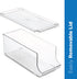 Set of 2 Stackable Refrigerator Organizer Bins Pop Soda Can Dispenser Beverage Holder for Fridge, Freezer, Kitchen, Countertops, Cabinets - Clear Plastic Canned Food Pantry Storage Rack Holds 9 Cans