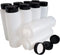 kelkaa 8oz HDPE Plastic Squeeze Bottles with Wide Mouth Opening, Black Flip Top Caps for Condiments and Any Thick Liquid Products, Multi Purpose Refillable Empty Bottles (Pack of 10)