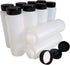 kelkaa 8oz HDPE Plastic Squeeze Bottles with Wide Mouth Opening, Black Flip Top Caps for Condiments and Any Thick Liquid Products, Multi Purpose Refillable Empty Bottles (Pack of 10)