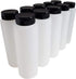kelkaa 8oz HDPE Plastic Squeeze Bottles with Wide Mouth Opening, Black Flip Top Caps for Condiments and Any Thick Liquid Products, Multi Purpose Refillable Empty Bottles (Pack of 10)