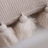 Famibay Knitted Pillow Covers with Pompoms Tassel Boho Striped Cable Knit Throw Pillow Cases Decorative Pillow Cushion Cover Set for Home Sofa Couch Bed 18 x 18 Beige