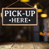 ATX CUSTOM SIGNS - Order Here and Pick Up Here Signs 2 Pack Black and White