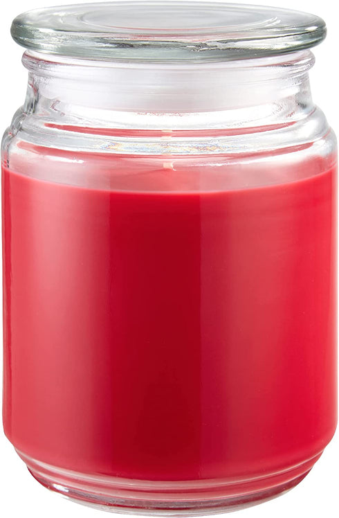 Candle-Lite Apple Cinnamon Crisp Jar Candle, 18 oz, Red