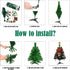 Artificial Mini Christmas Tree, 24 Inch Small Table Top Christmas Tree with Lights Hanging Ornaments Tree Star Topper for Kids Christmas DIY Project for Xmas Home Indoor Desk Tabletop Decoration