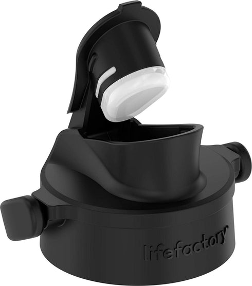 Lifefactory 16-Ounce Glass Water Bottle with Active Flip Cap and Protective Silicone Sleeve, Optic White