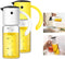 YBDEnevy Olive Oil Dispenser Bottle for Kitchen Cooking Oil Container with Automatic Cap Oil Vinegar Dispenser Set 300ml Olive Oil Bottle with Automatic Cap 2 Packs (yellow&white)