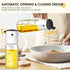 YBDEnevy Olive Oil Dispenser Bottle for Kitchen Cooking Oil Container with Automatic Cap Oil Vinegar Dispenser Set 300ml Olive Oil Bottle with Automatic Cap 2 Packs (yellow&white)