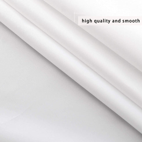 UFRIDAY Extra Long White Shower Curtain, Fabric Bath Curtain with Mesh Window, Weighted Bottom Hem, 72 x 78 Inch