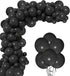 Mobacurty Black Party Balloons Garland Arch Kit, 100Pcs 12Inch and 5Inch Party Decoration Latex Matte Black Balloons for Wedding Graduation Baby shower Birthday Party Decorations Supplies