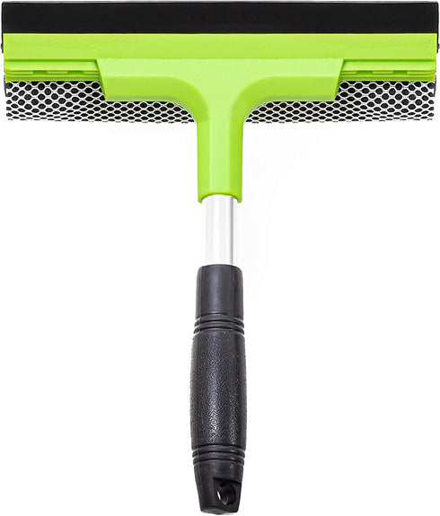 Window Squeegee Cleaning Tool | Squeegee Cleaner for Windows, Glass, Car Windshield | 2-in-1 Squeegee and Scrubber Sponge Washing Kit | Multi-Surface Washer - Indoor Outdoor Use