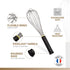 Matfer Bourgeat Piano Whisk with Exoglass Handle, 10", Professional Stainless Steel Wire Kitchen Whisk