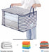Fajyaz 105L Clothing Storage Bags, Blankets, And Quilts Storage Bags With Zippers(3 Pack)Foldable Organizer With Reinforced Handle?Clear Window