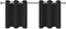 Aquazolax Kitchen Blackout Window Treatment Valances - Thermal Insulated Home Decor Grommet Top Blackout Tier Nursery Curtains for Bedroom, 42W by 24L Inches, Black, 2 Panels