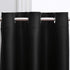 Aquazolax Kitchen Blackout Window Treatment Valances - Thermal Insulated Home Decor Grommet Top Blackout Tier Nursery Curtains for Bedroom, 42W by 24L Inches, Black, 2 Panels