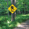 K EXCLUSIVE Sasquatch Xing Sign - 24-Gauge Metal Construction, Vivid Artwork, Two Mounting Holes - Dimensions 17 1/2" x 17 1/2"