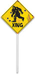 K EXCLUSIVE Sasquatch Xing Sign - 24-Gauge Metal Construction, Vivid Artwork, Two Mounting Holes - Dimensions 17 1/2" x 17 1/2"