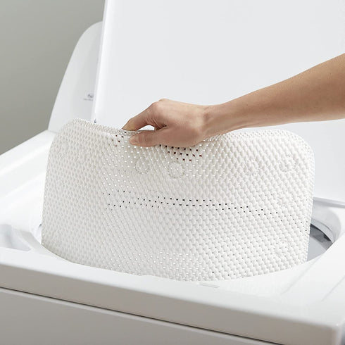 Duck Brand Softex Shower Mat, Machine Washable, 21 x 21-Inch, White, 285154