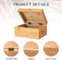Woiworco Wood Box for Crafts, 6.7 x 5.1 x 3.1 inch Natural Bamboo Wooden Boxes Wooden Box for Art and DIY Hobbies, Decorative Box and Home Storage Wooden Keepsake Box Gift