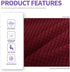 ZNSAYOTX Super Stretch Couch Cover Universal Sofa Covers for Living Room Dogs Pet Friendly Furniture Protector Fitted Spandex Sofa Slipcovers with Anti Slip Foam Sticks (Wine Red, Sofa)