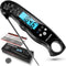 KULUNER TP-01 Waterproof Digital Instant Read Meat Thermometer with 4.6? Folding Probe Backlight & Calibration Function for Cooking Food Candy, BBQ Grill, Liquids,Beef(Black)