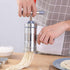 Manual Noodle Pasta Maker Spaghetti Kitchen Tool Stainless Steel Press Machine Press Machine Pasta Maker with 5 Noodle Mould Fruit Juicer Squeezer (18.5x14cm)