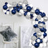 Luropa Silver Blue Balloon Arch Garland Kit, 120 pcs Navy Blue?White and Silver Confetti Latex Balloons with 16ft Tape Strip And Air Pump for Party Wedding Birthday Graduation Anniversary DIY Decoration.