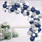 Luropa Silver Blue Balloon Arch Garland Kit, 120 pcs Navy Blue?White and Silver Confetti Latex Balloons with 16ft Tape Strip And Air Pump for Party Wedding Birthday Graduation Anniversary DIY Decoration.