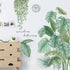 Aeemyonw Palm Leaf Wall Stickers Green Plants Wall Decor Jungle Leaf Wall Posters Wall Stickers Art Murals for Bedroom Living Room Home Decoration