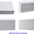Spiretro Dimension Wooden Floating Shelves Wall Mounted, 16.5 inch Ledge to Storage Organize and Display for Bedroom, Living Room, Bathroom, Kitchen, Office - Set of 2, White