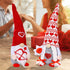 Medoore 2 Pieces Valentines Day Gnome Plush Decoration Valentines Day Mr & Mrs Handmade Swedish Tomte Decor Handmade Gnome Ornaments for Home Table Decoration