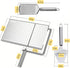 Cheese Slicer Stainless Steel,CANYUWCI Cheese Planer, Grater, Slicer Set with Accurate Size Scale, 5 Replaceable Wires Cheese Cutter, Butter, Half-Hard & Soft Food