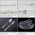 24-Piece Silverware Set with Steak Knives, Premium Stainless Steel Flatware Set for 4, Elegant Cutlery Utensil Sets, Tableware Set Include Knives Forks Spoons, Mirror Polished& Dishwasher Safe