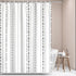 Yuiqear 71x71 Boho Shower Curtain Black and White Fabric Bathroom Curtains Set with Hooks, Chic Triangle Geometric Bath Curtain, Heavy Duty and Waterproof for Modern Hotel Decor