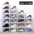 K.T.Z Shoe Boxes,Clear Plastic Shoe Box Magnetic Side Open Stackable Shoe Box ( D Style Transparent, 1 PCS)