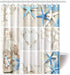 Meet 1998 Seashells Waterproof Shower Curtain Bathroom Curtains,36x78inch Small Stall Size Seacoast with Sand Colorful Various Seashells and Starfish Tropics Aquatic Wildlife Theme