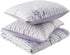 Comfort Spaces Reversible Quilt Set-Vermicelli Stitching Design All Season, Lightweight, Coverlet Bedspread Bedding, Matching Shams, King (104 in x 90 in) Kate, Grey/Purple 3 Piece