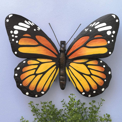 Bits and Pieces - Metal Monarch Butterfly Wall Art - Decorative Hanging Wall Sculpture for Your Home