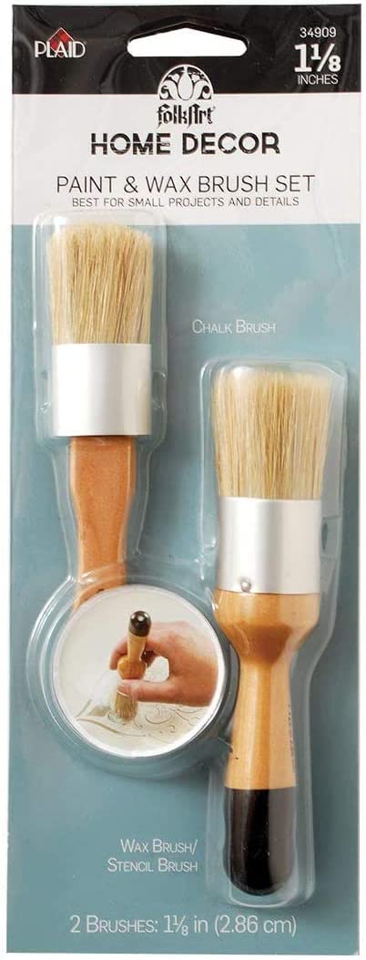 FolkArt Home Decor Chalk and Wax Brushes,