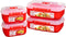 Sistema Heat and Eat 4 Rectangular Food Containers with Lids 1.25L + 2X 525ml | Locking Clips & Steam Release Vents | BPA-Free Microwave Set, 2x 1.25 Litre + 2x 525 ml, Red
