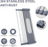 Fixparts Roll Up Dish Drying Rack Over The Sink Dish Drying Rack,Multi-Purpose Kitchen Rolling Dish Drainer Foldable SUS304 Stainless Steel Dish Drying Rack?17.5" x 15.2"?
