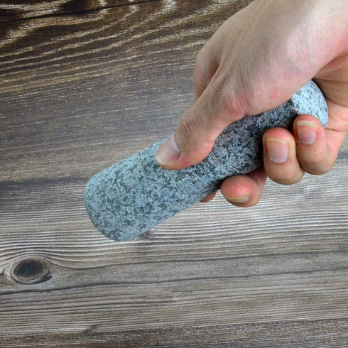 Nice2Mitu Granite Pestle only Replacement - Pestle only Stone Unpolished Heavy Granite Large Capacity Spice Grinder 6.5"(Not Included Mortar)