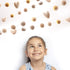 Glaciart One Valentine Felt Ball Garland - Handmade in Nepal Using New Zealand Wool - Reusable, Durable, Stylish & Versatile - Easy to Hang & Maintain Gold, Silver & Neutral Colors Set - 9ft