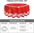 Valentines Day Tablecloth Round 60 inch Wrinkle Free Red Romantic Love Heart Tablecloth Suitable for Kitchen Decorantion / Indoor and Outdoor Dining Table / Party / Picnic