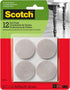 Scotch SP803-NA Felt Furniture Pads, 12 Count (Pack of 1), Beige