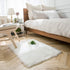 Ashler Ultra Soft Faux Sheepskin Fur Rug White Fluffy Area Rug Shag Rug Carpets for Bedroom Living Room, 2 x 3 Feet