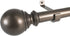 Decopolitan 30409-BZ72 Ball Single Telescoping Drapery Rod Set, Long, Bronze, 72 to 144-Inch